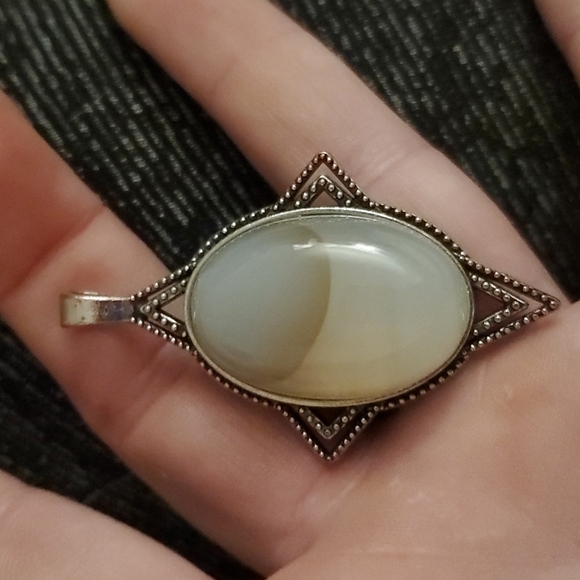 New Wrapped Natural Scenic Dendritic Agate Star Pendant. - Picture 2 of 6